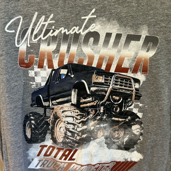 NWOT Carter's Kids Gray Monster Truck T-Shirt, Size 10 - Picture 2 of 5